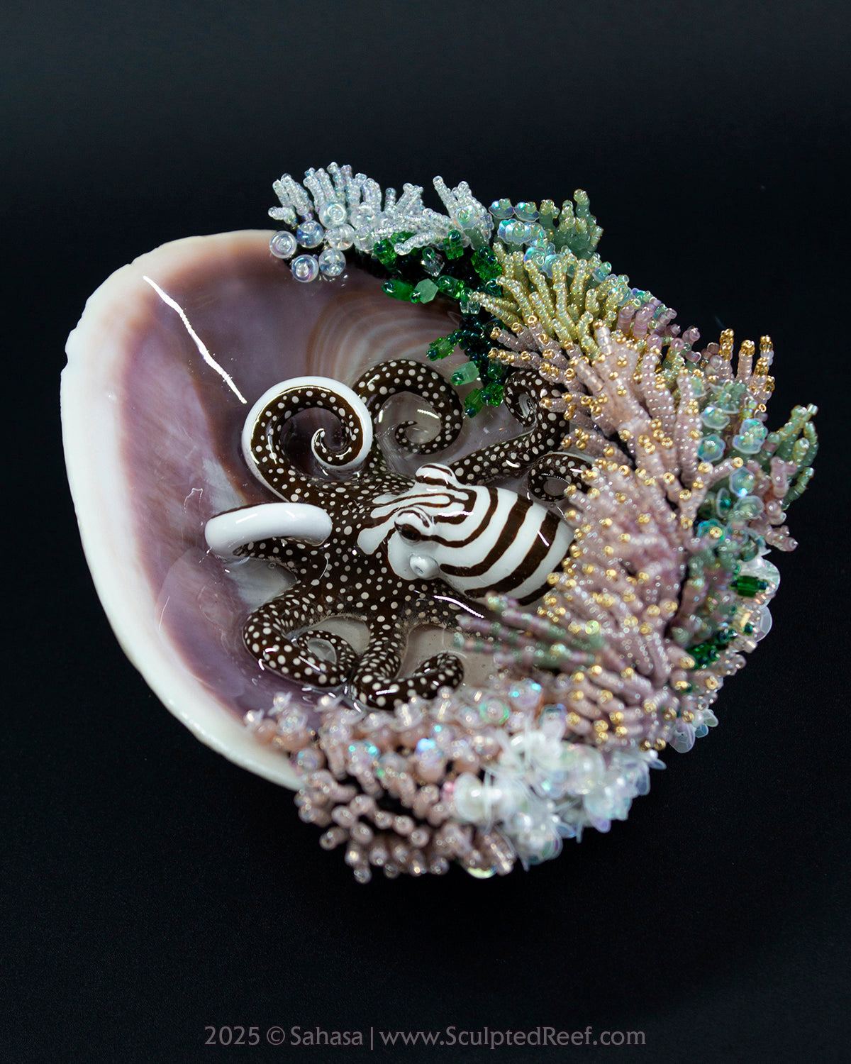 No.16 "Jewel" Sculpted Reef Series - Larger Pacific Striped Octopus Sculpture