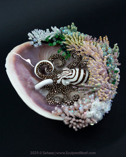 No.16 "Jewel" Sculpted Reef Series - Larger Pacific Striped Octopus Sculpture