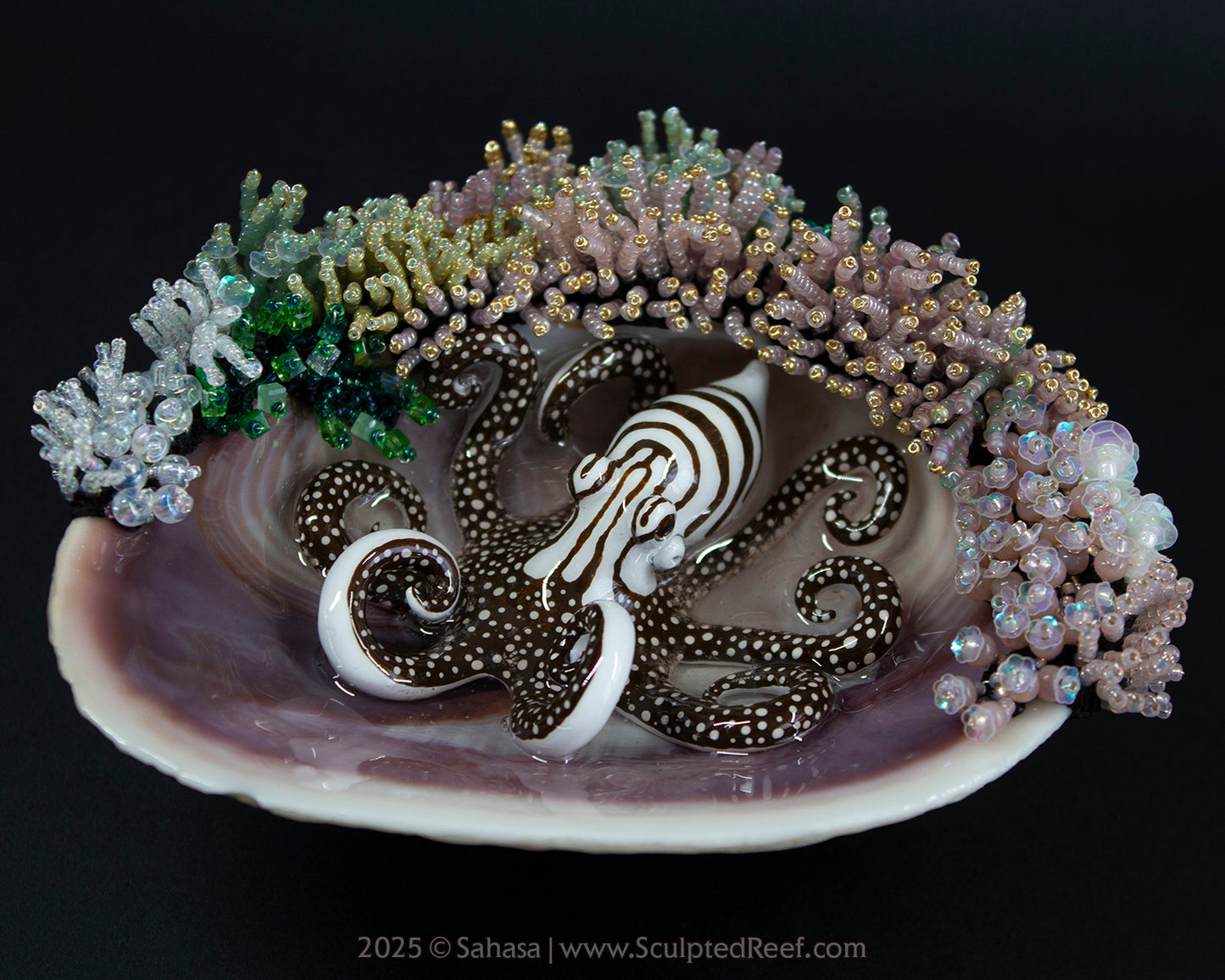 No.16 "Jewel" Sculpted Reef Series - Larger Pacific Striped Octopus Sculpture