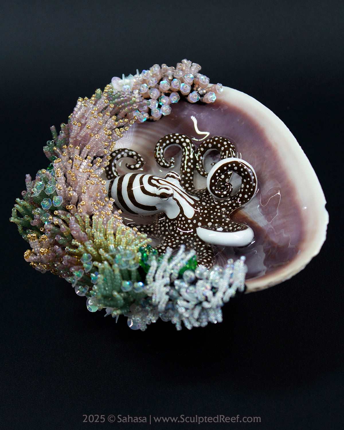 No.16 "Jewel" Sculpted Reef Series - Larger Pacific Striped Octopus Sculpture