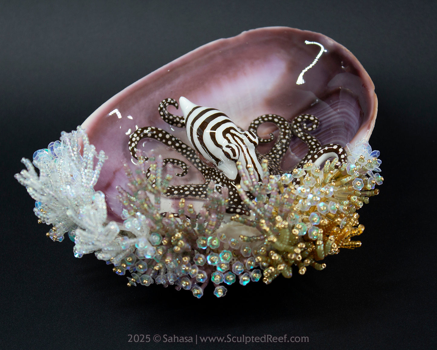 No.13 "Hyakinthos" Sculpted Reef Series - Larger Pacific Striped Octopus Sculpture