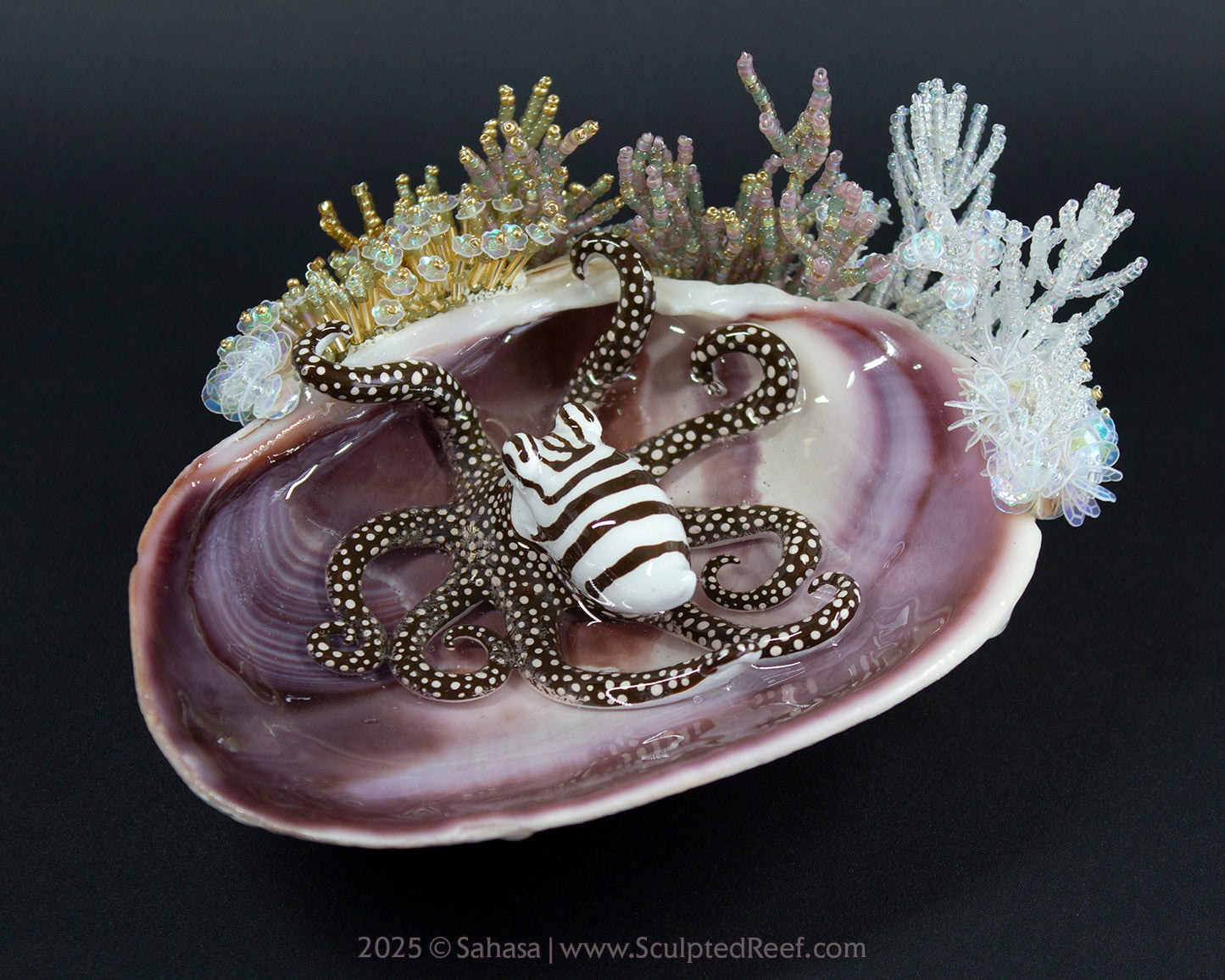 No.13 "Hyakinthos" Sculpted Reef Series - Larger Pacific Striped Octopus Sculpture