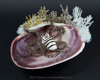 No.13 "Hyakinthos" Sculpted Reef Series - Larger Pacific Striped Octopus Sculpture