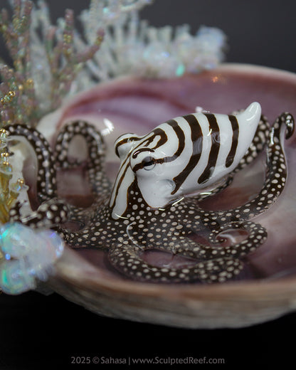 No.13 "Hyakinthos" Sculpted Reef Series - Larger Pacific Striped Octopus Sculpture