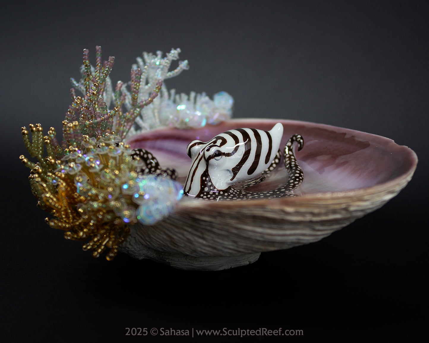 No.13 "Hyakinthos" Sculpted Reef Series - Larger Pacific Striped Octopus Sculpture