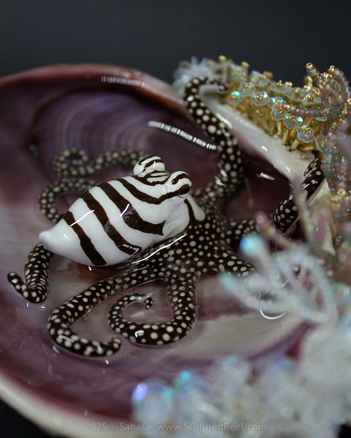 No.13 "Hyakinthos" Sculpted Reef Series - Larger Pacific Striped Octopus Sculpture
