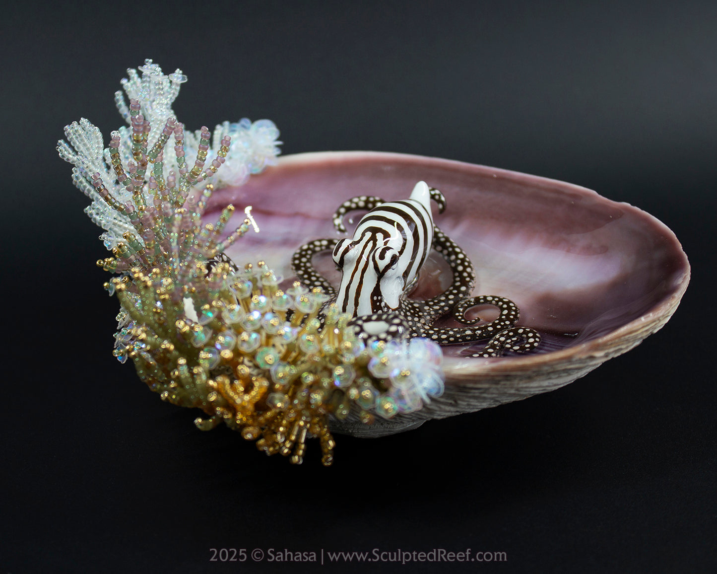 No.13 "Hyakinthos" Sculpted Reef Series - Larger Pacific Striped Octopus Sculpture
