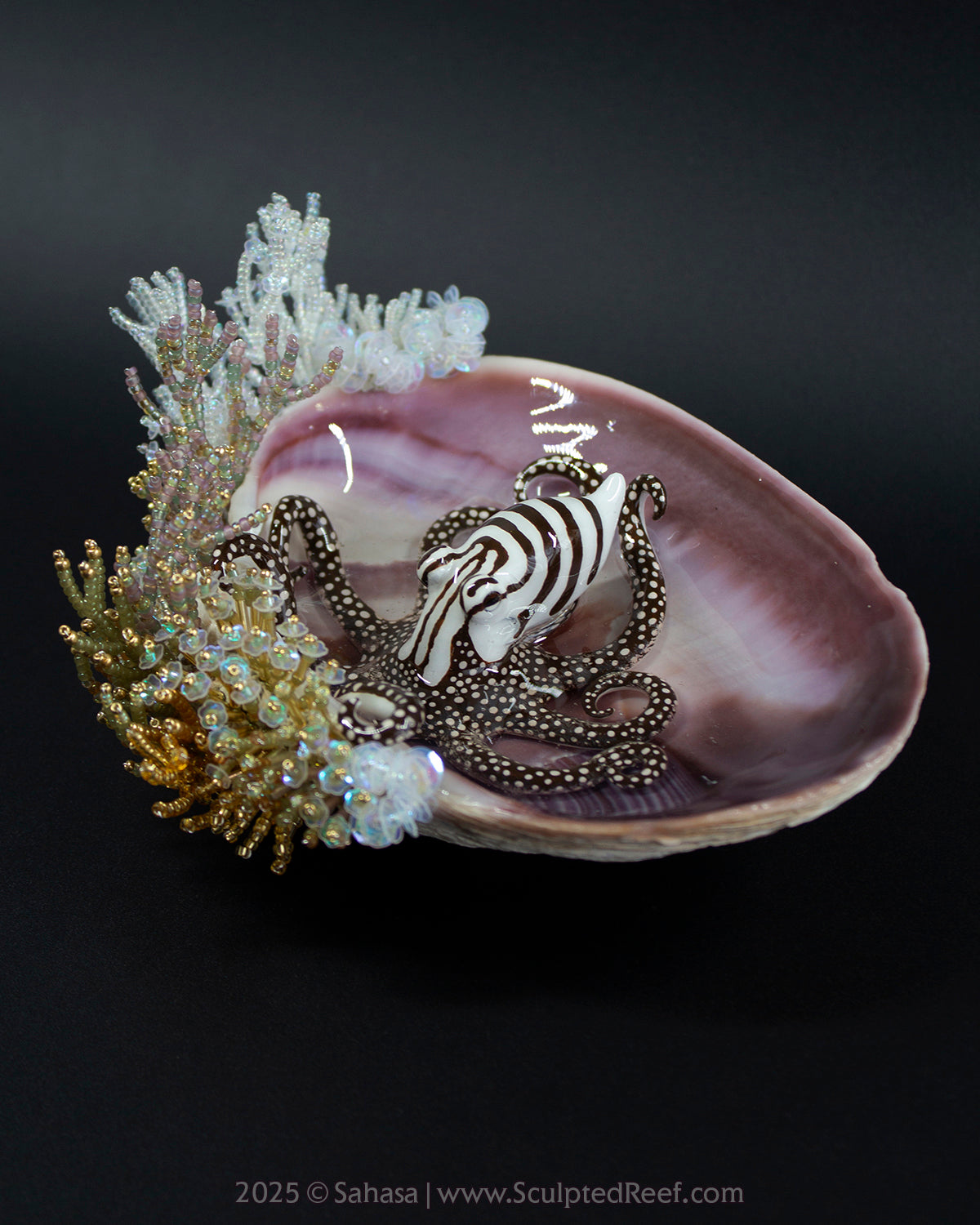 No.13 "Hyakinthos" Sculpted Reef Series - Larger Pacific Striped Octopus Sculpture