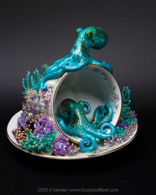No.17 "Reef Dreams VII" Sculpted Reef Series - Caribbean Reef Octopus Sculpture