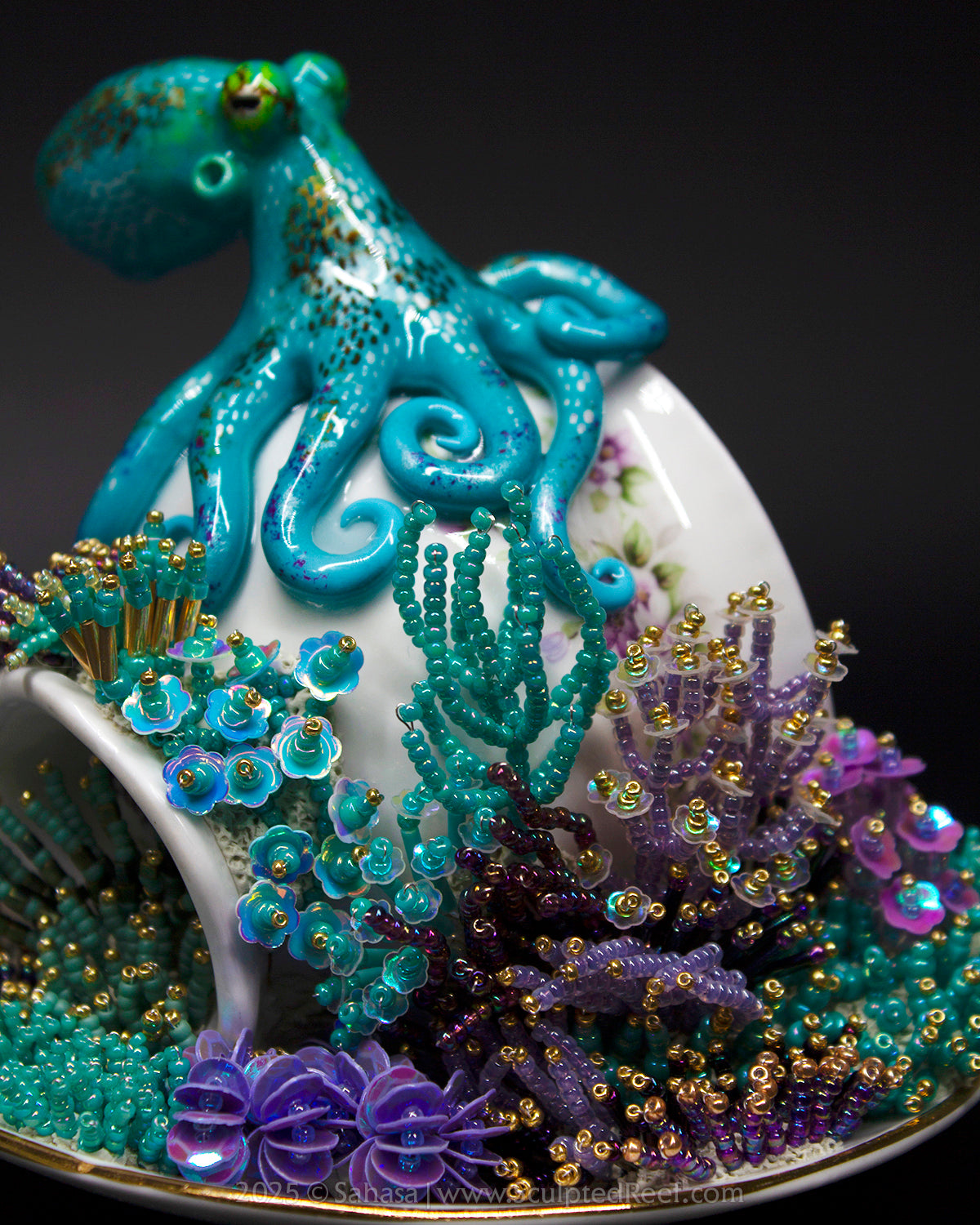 No.17 "Reef Dreams VII" Sculpted Reef Series - Caribbean Reef Octopus Sculpture