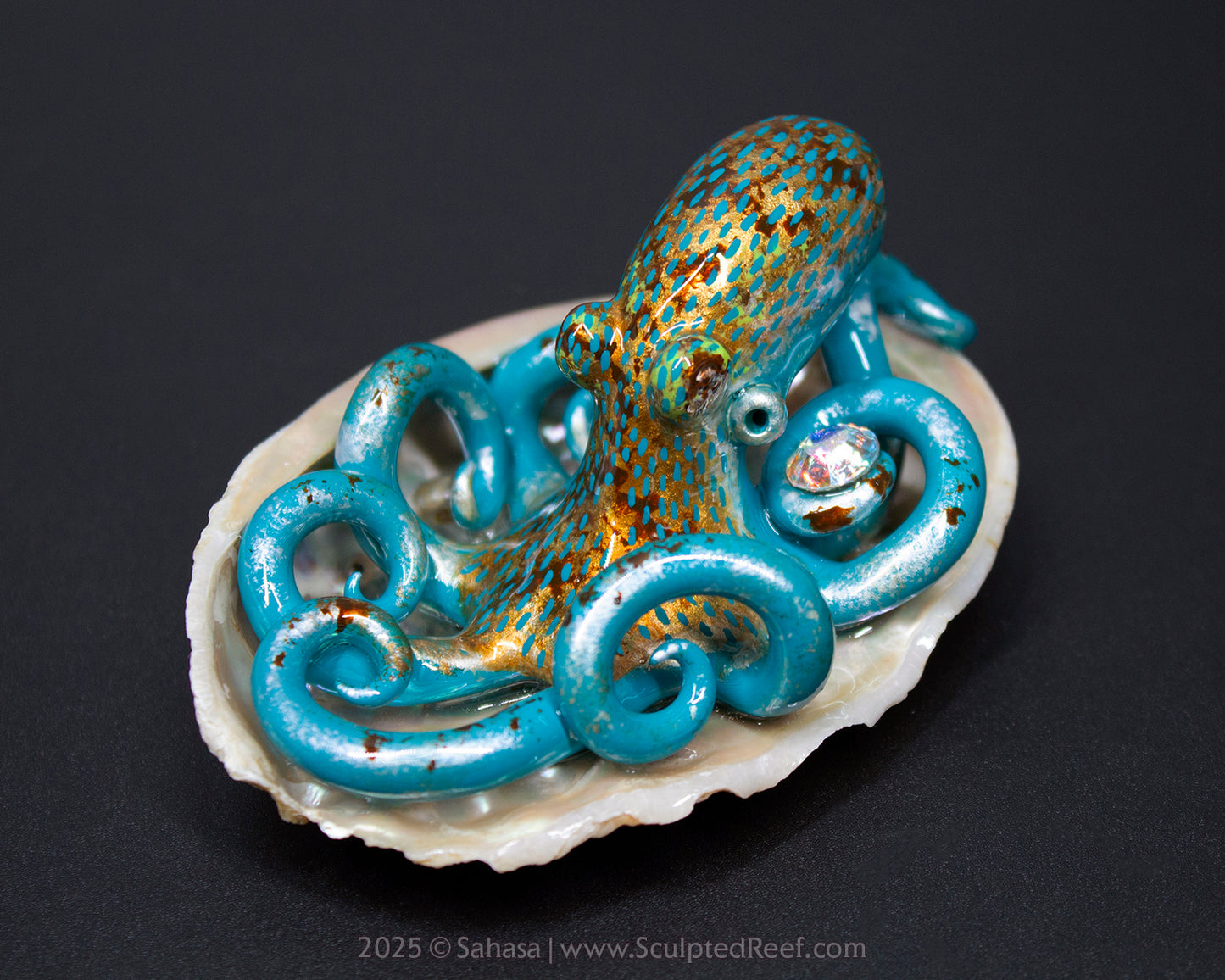 ARLETTE - Shelltopus - OOAK Caribbean Reef Octopus Sculpture