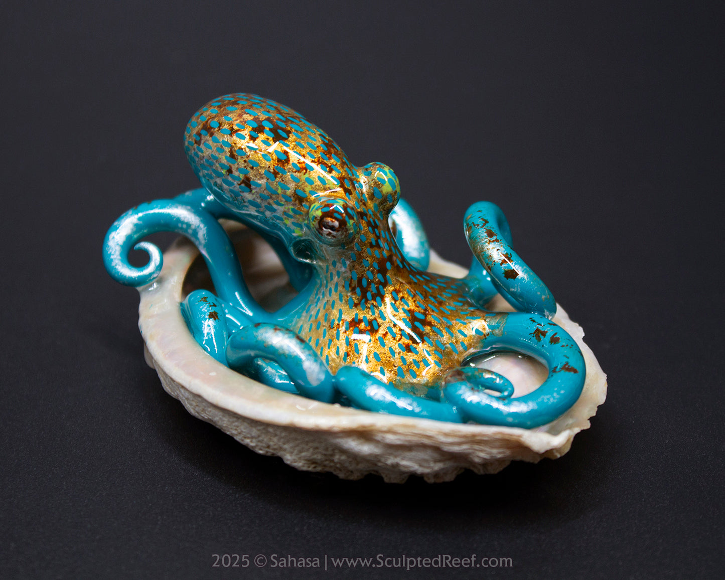 ARLETTE - Shelltopus - OOAK Caribbean Reef Octopus Sculpture