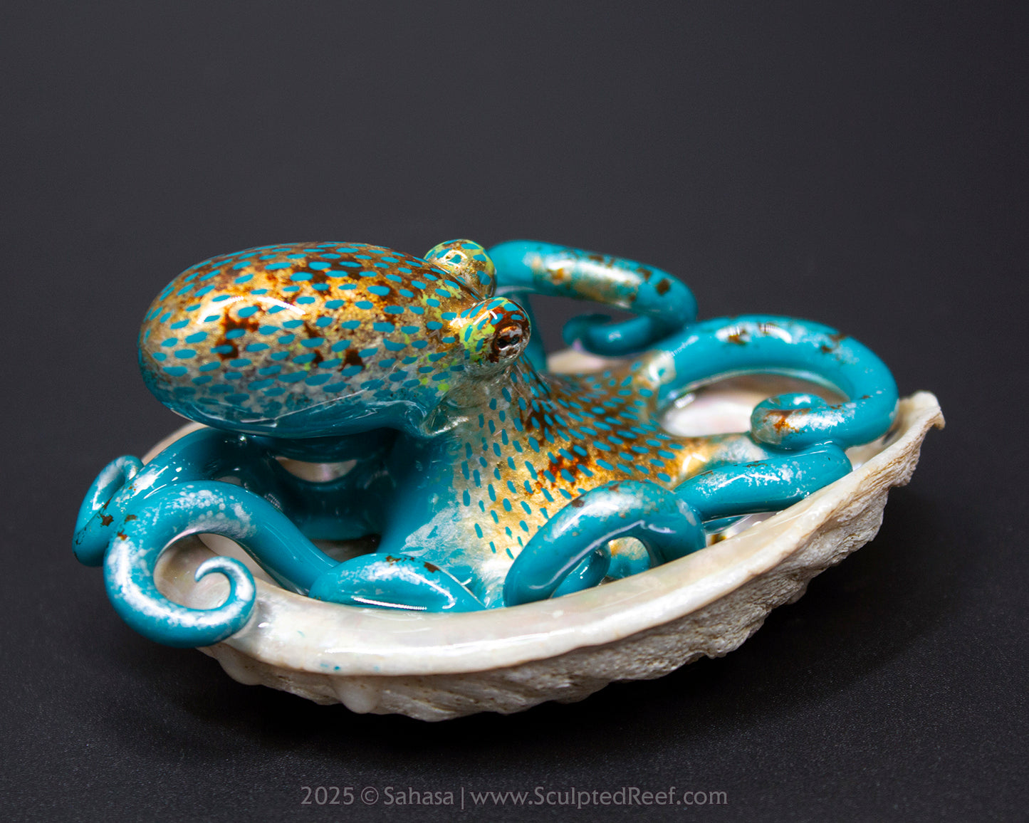 ARLETTE - Shelltopus - OOAK Caribbean Reef Octopus Sculpture