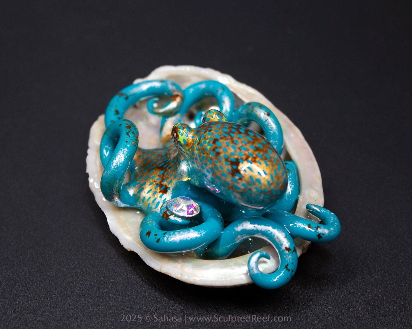 ARLETTE - Shelltopus - OOAK Caribbean Reef Octopus Sculpture