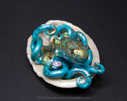 ARLETTE - Shelltopus - OOAK Caribbean Reef Octopus Sculpture