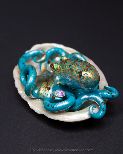 ARLETTE - Shelltopus - OOAK Caribbean Reef Octopus Sculpture