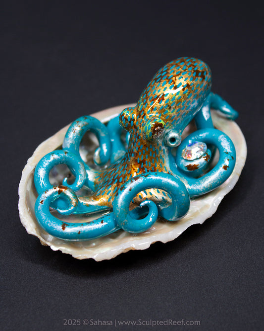 ARLETTE - Shelltopus - OOAK Caribbean Reef Octopus Sculpture