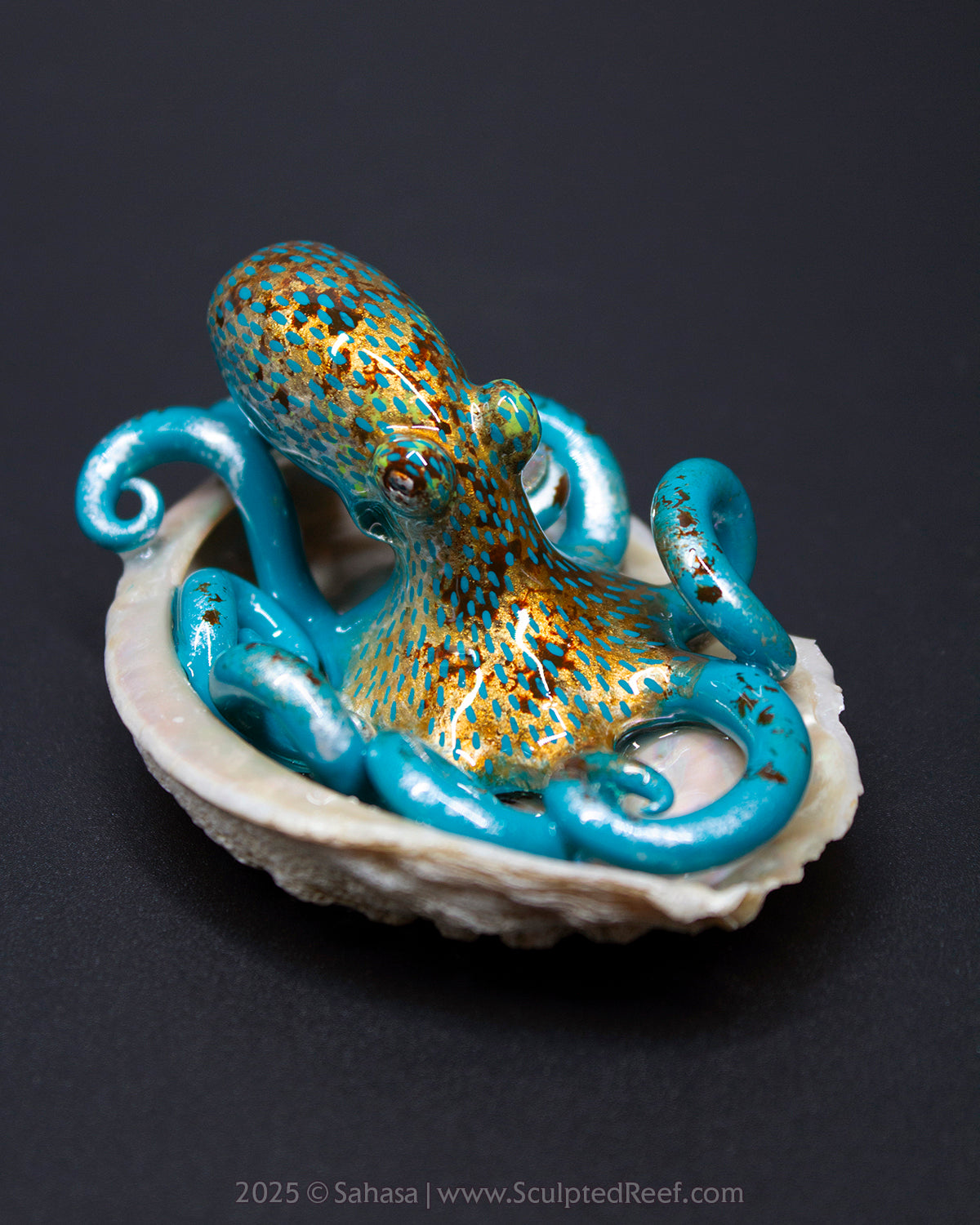 ARLETTE - Shelltopus - OOAK Caribbean Reef Octopus Sculpture