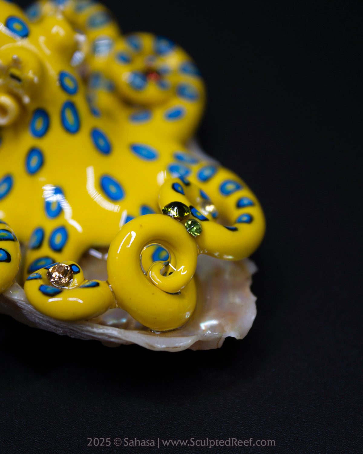 ZANTHA - Shelltopus - OOAK Blue Ringed Octopus Sculpture