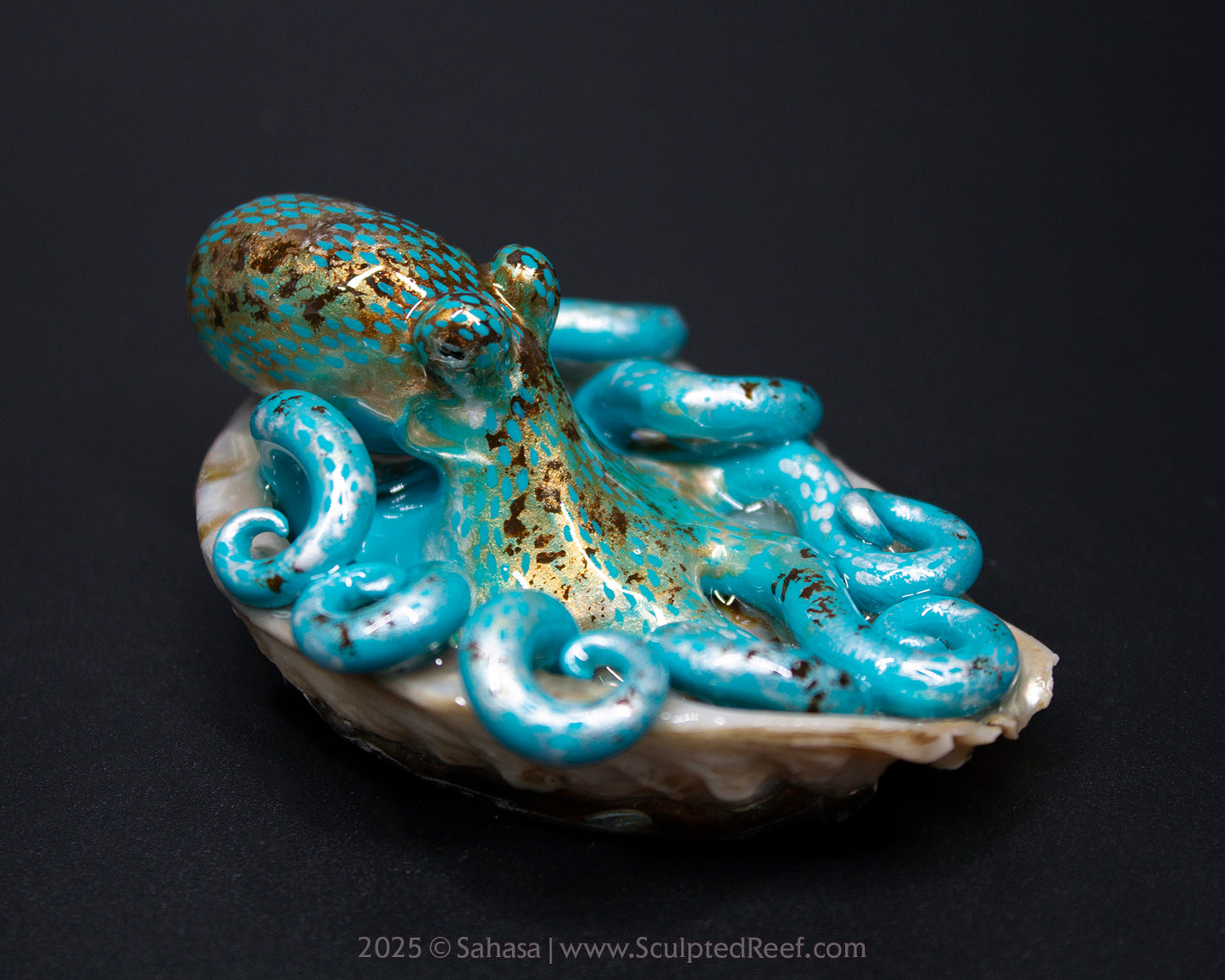 LIONEL - Shelltopus - OOAK Caribbean Reef Octopus Sculpture