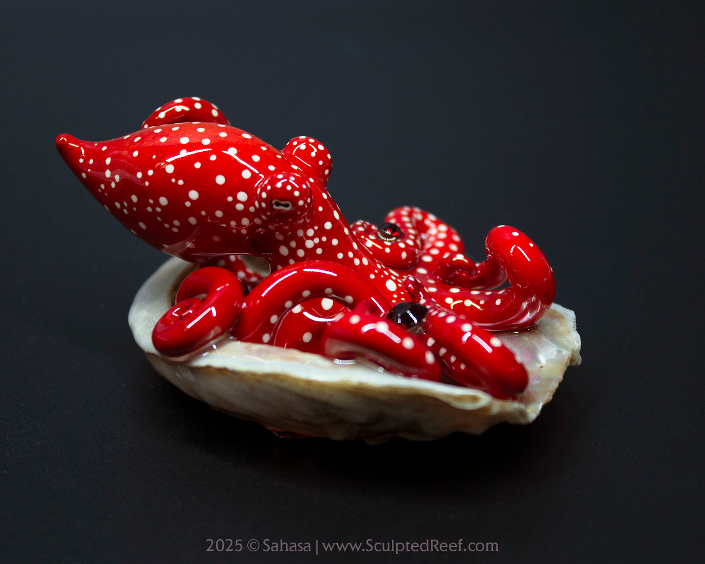 CHAYCE - Shelltopus - OOAK Starry Night Octopus Sculpture