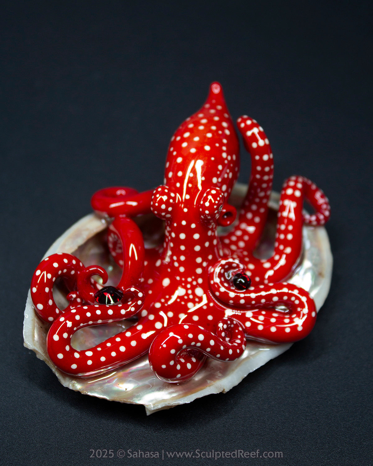 CHAYCE - Shelltopus - OOAK Starry Night Octopus Sculpture