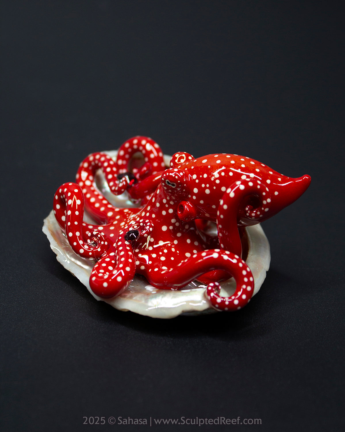 CHAYCE - Shelltopus - OOAK Starry Night Octopus Sculpture