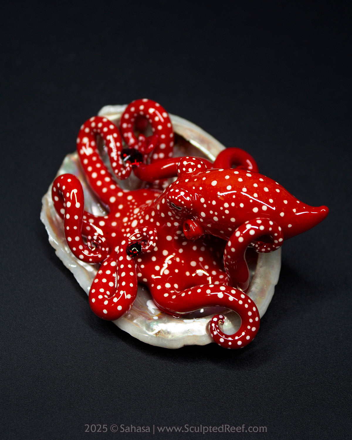 CHAYCE - Shelltopus - OOAK Starry Night Octopus Sculpture