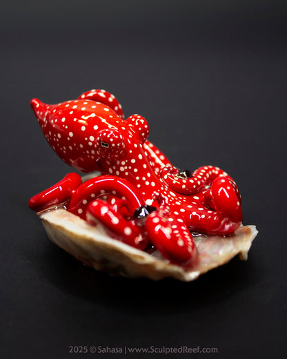 CHAYCE - Shelltopus - OOAK Starry Night Octopus Sculpture