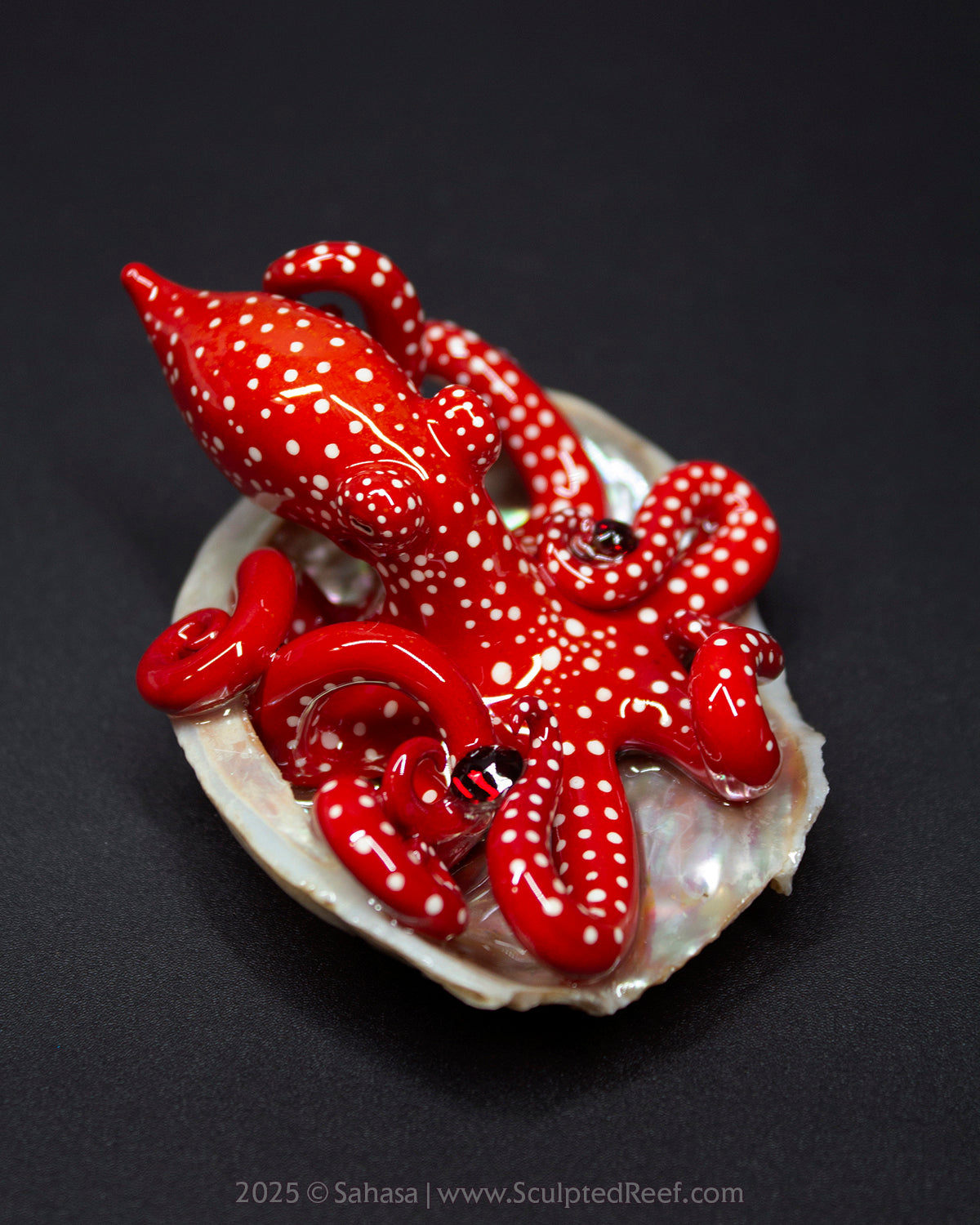 CHAYCE - Shelltopus - OOAK Starry Night Octopus Sculpture