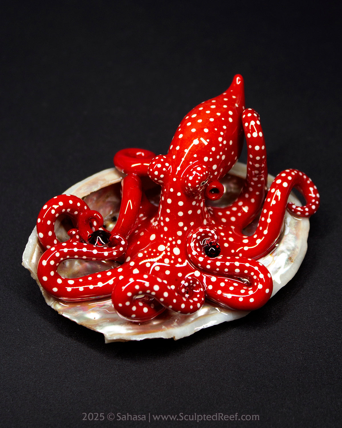 CHAYCE - Shelltopus - OOAK Starry Night Octopus Sculpture