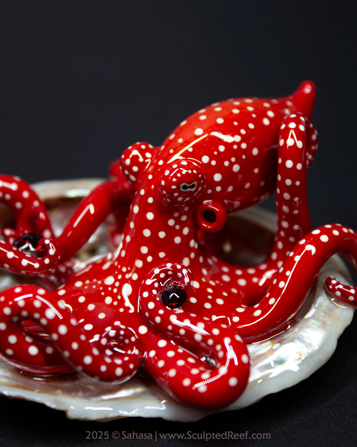 CHAYCE - Shelltopus - OOAK Starry Night Octopus Sculpture