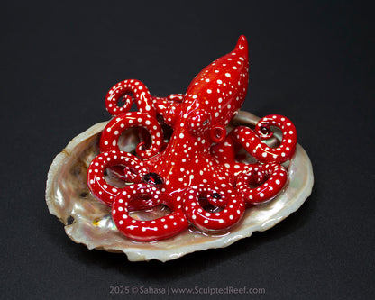 VALENCIA - Shelltopus - OOAK Starry Night Octopus Sculpture