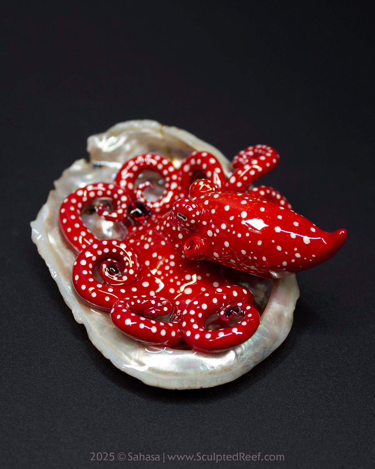 VALENCIA - Shelltopus - OOAK Starry Night Octopus Sculpture