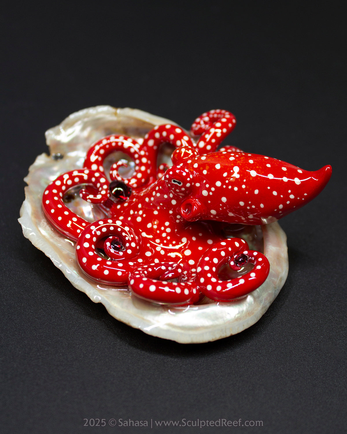 VALENCIA - Shelltopus - OOAK Starry Night Octopus Sculpture