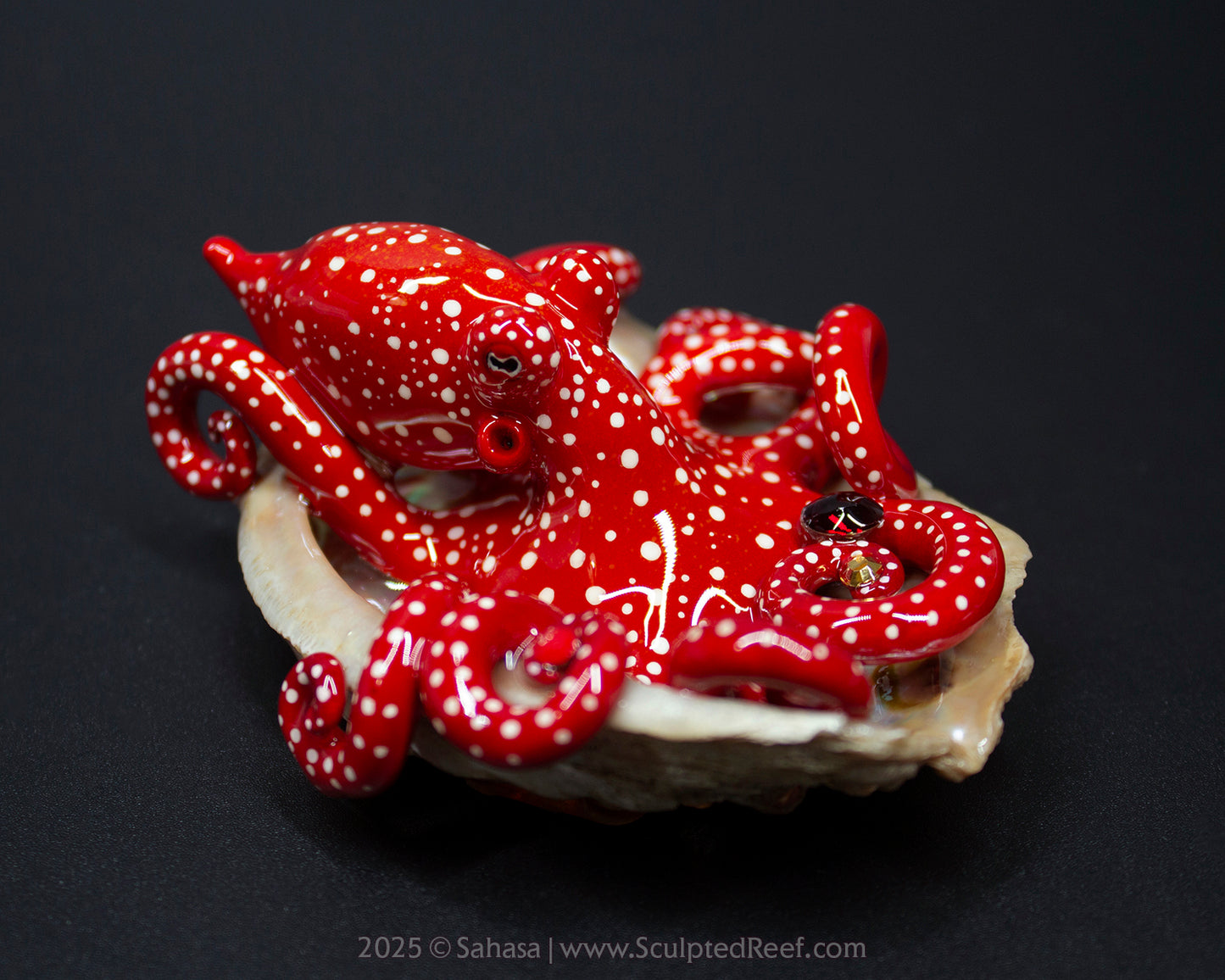 EVANDER - Shelltopus - OOAK Starry Night Octopus Sculpture