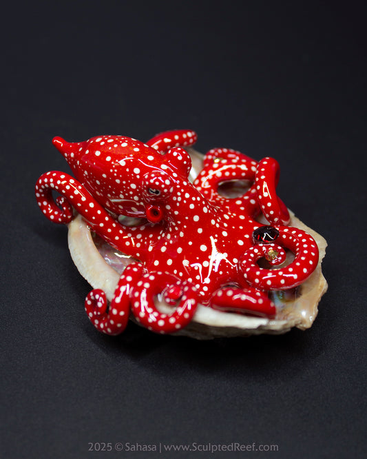 EVANDER - Shelltopus - OOAK Starry Night Octopus Sculpture