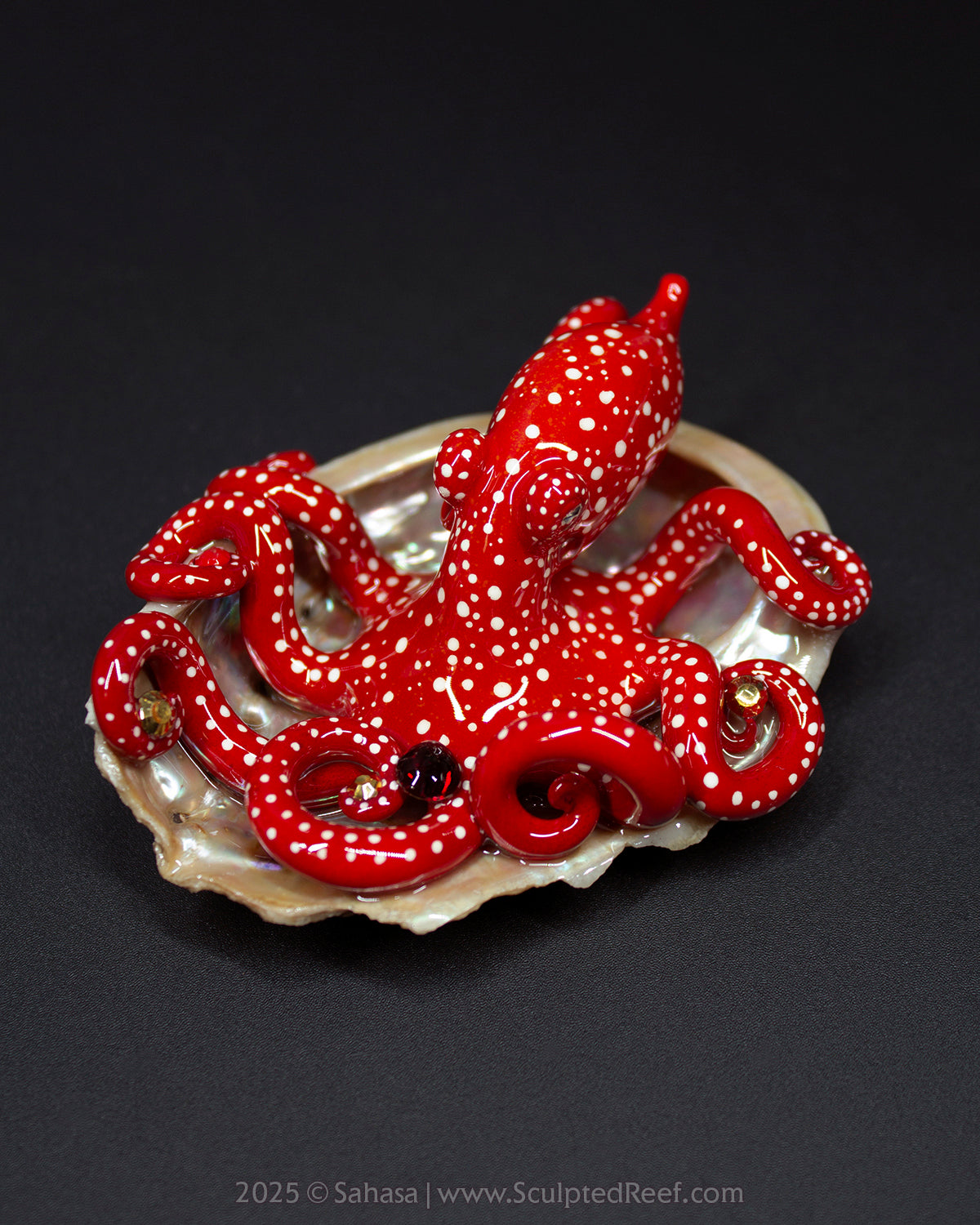 EVANDER - Shelltopus - OOAK Starry Night Octopus Sculpture