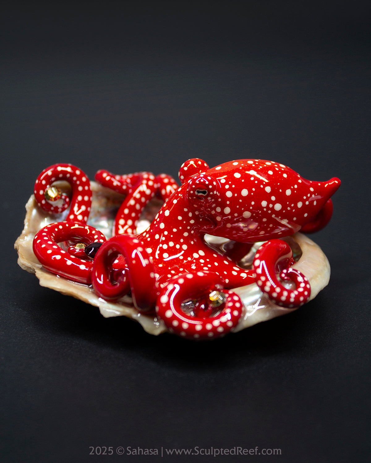 EVANDER - Shelltopus - OOAK Starry Night Octopus Sculpture
