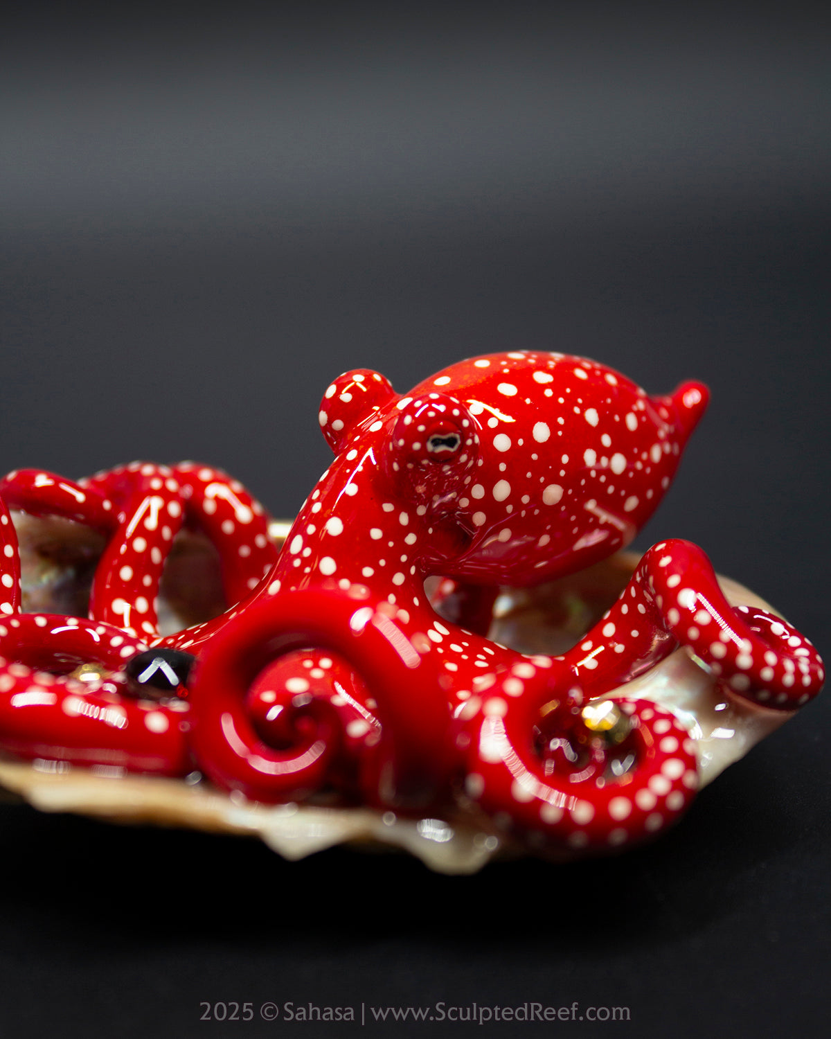 EVANDER - Shelltopus - OOAK Starry Night Octopus Sculpture