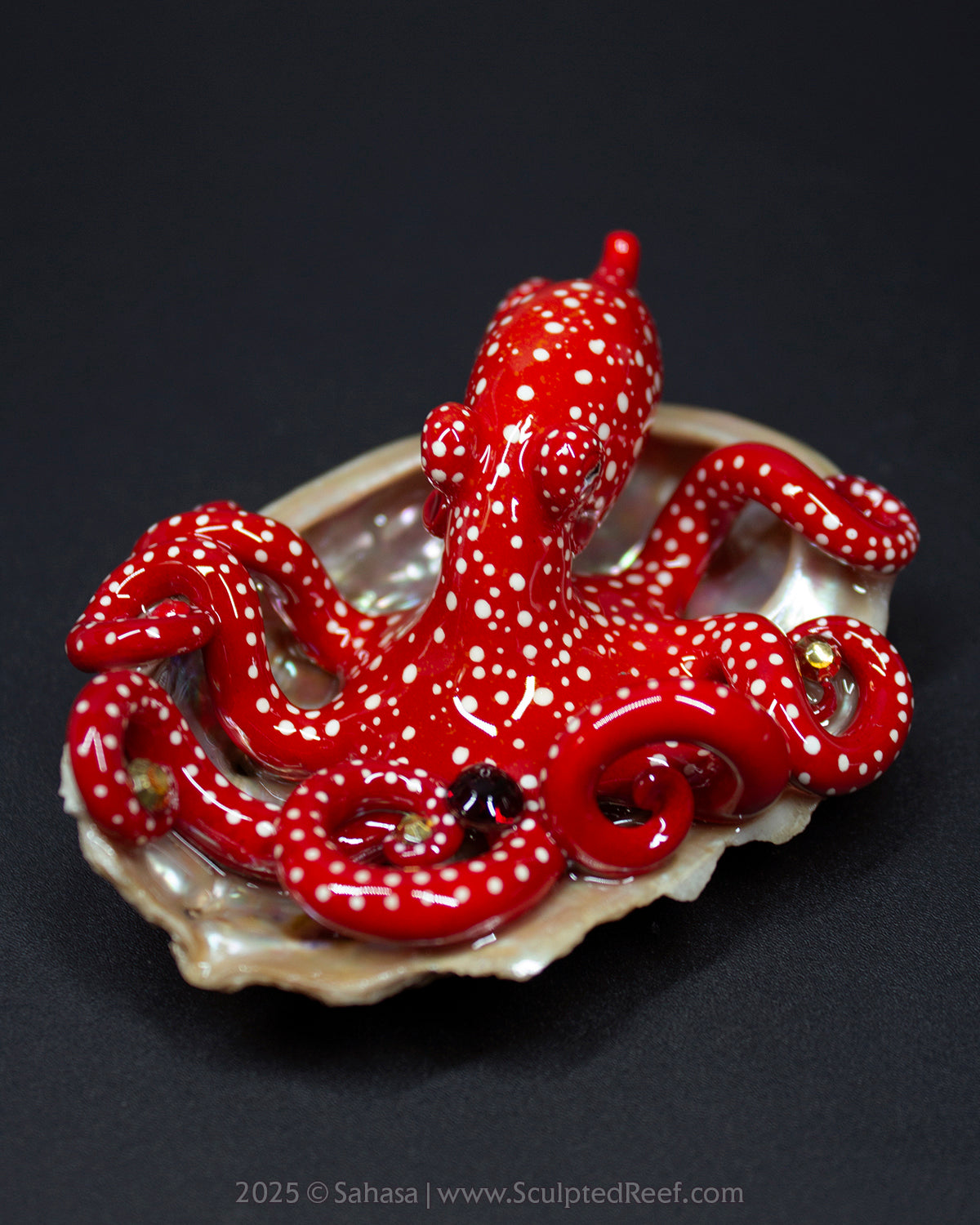 EVANDER - Shelltopus - OOAK Starry Night Octopus Sculpture
