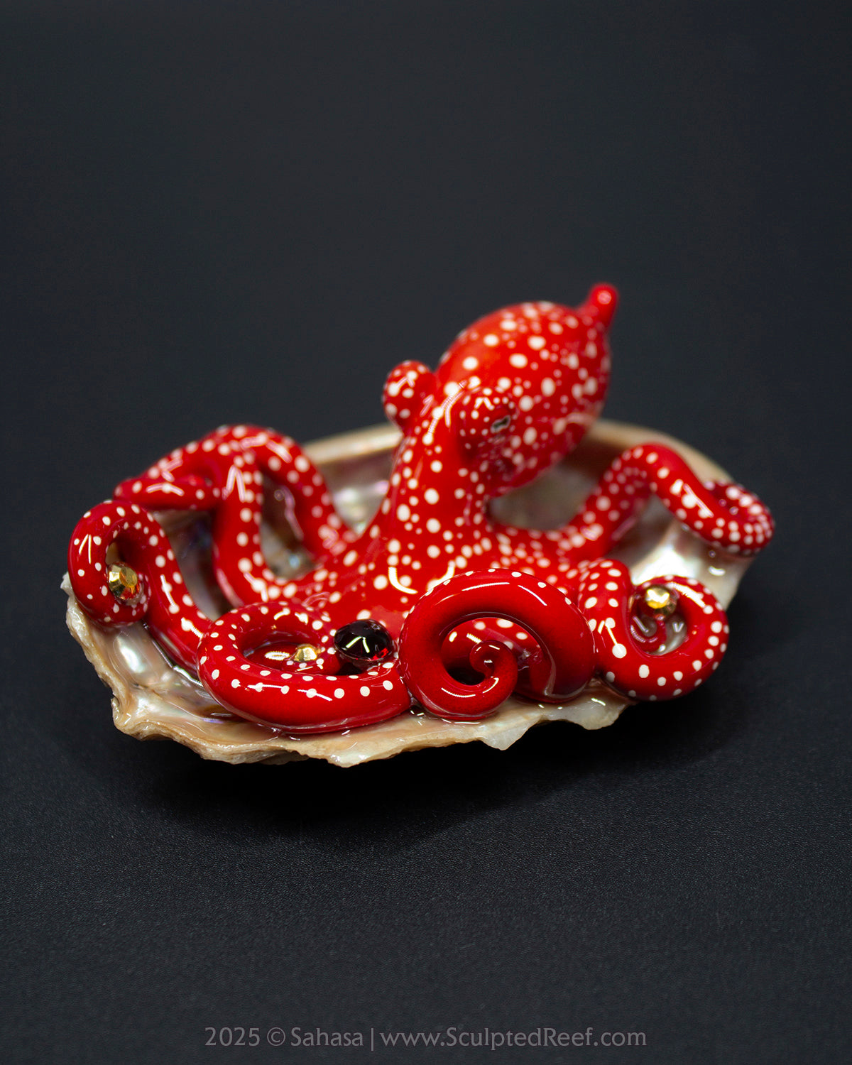 EVANDER - Shelltopus - OOAK Starry Night Octopus Sculpture