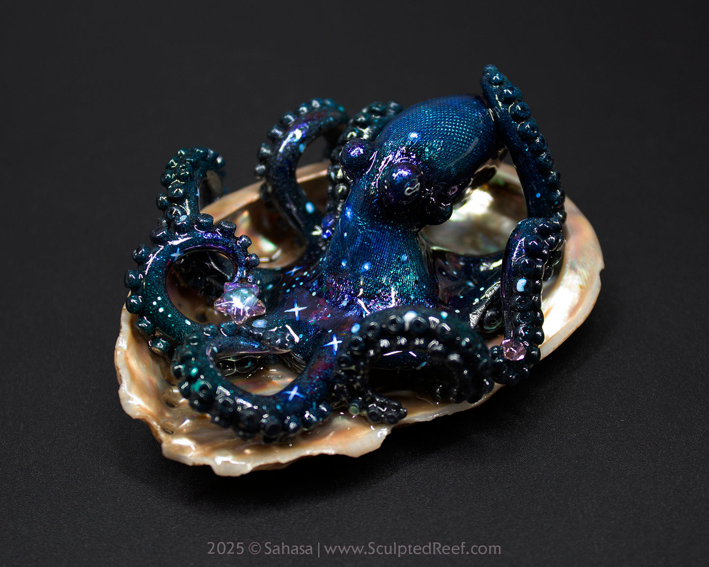 MERIDEL - Shelltopus - OOAK Nebula Octopus Sculpture
