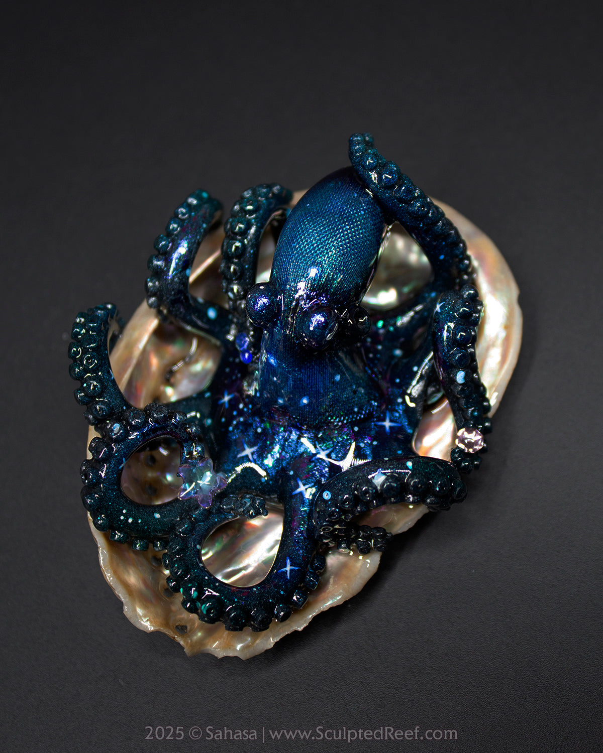MERIDEL - Shelltopus - OOAK Nebula Octopus Sculpture