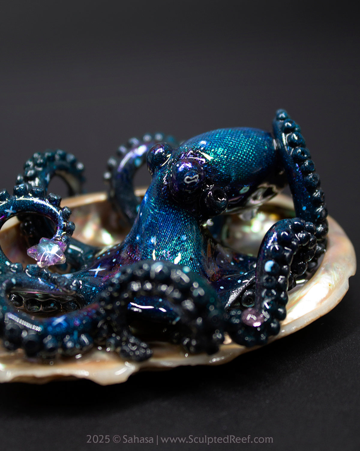 MERIDEL - Shelltopus - OOAK Nebula Octopus Sculpture