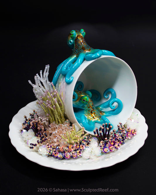 No.19 "Octopus Garden X" Sculpted Reef Series - Caribbean Reef Octopus Sculpture