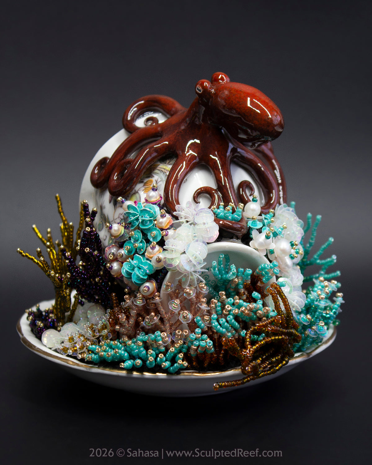 No.21 "Octopus Garden XI" Sculpted Reef Series - Giant Pacific Octopus Sculpture
