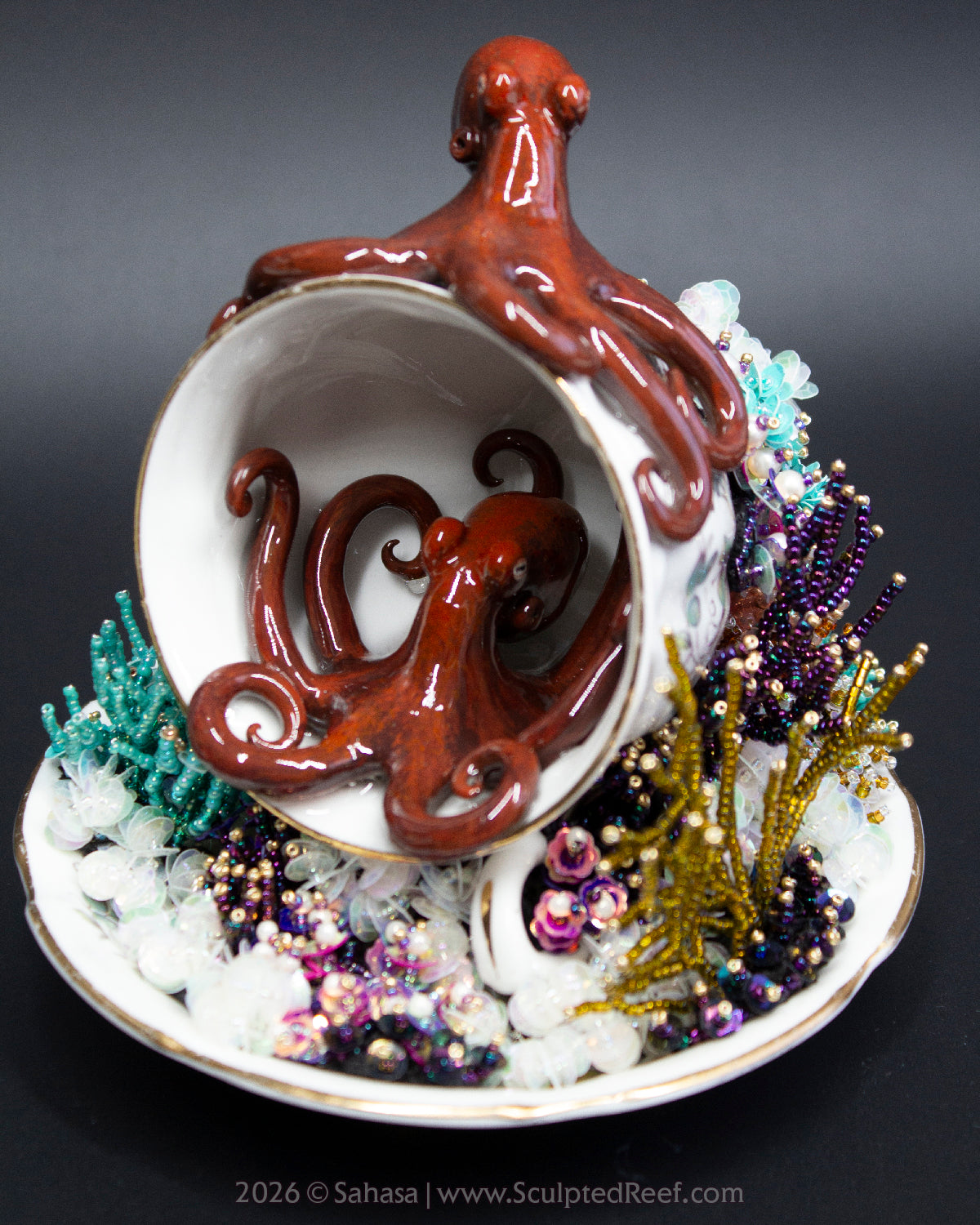 No.21 "Octopus Garden XI" Sculpted Reef Series - Giant Pacific Octopus Sculpture