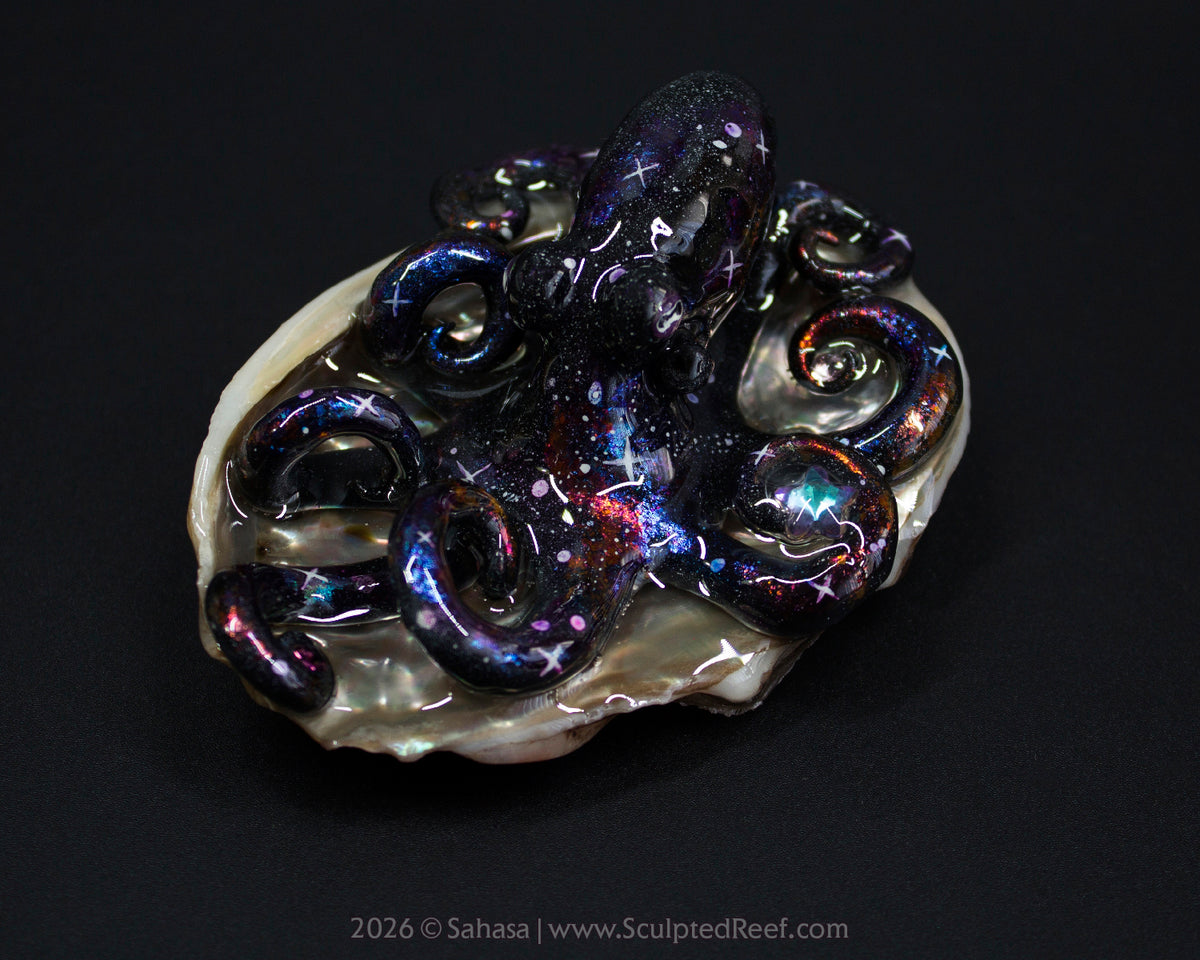 AMALTHEA - Shelltopus - OOAK Nebula Octopus Sculpture