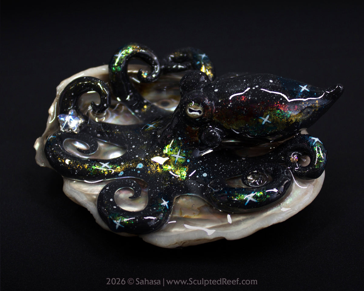 CORDELIA - Shelltopus - OOAK Nebula Octopus Sculpture